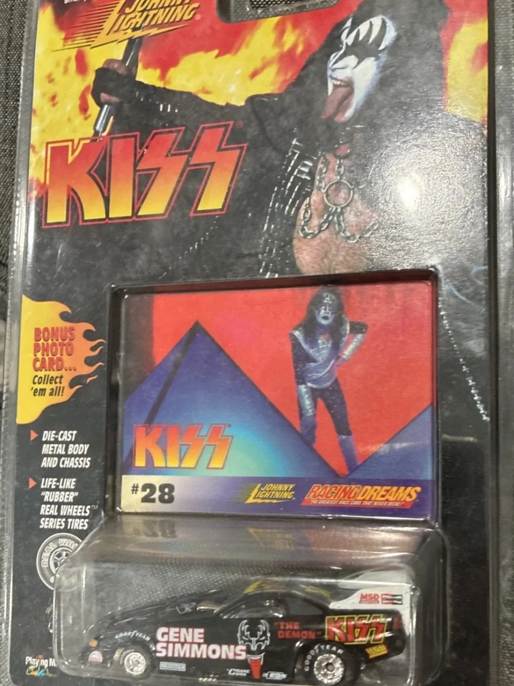 Kiss Die-Cast Gene Simmons Dragster - Black with Red & White Accents